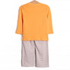 Evan Pant Set, Orange and Tan Stripe