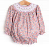 Petunia Purple Smocked Bubble, Purple