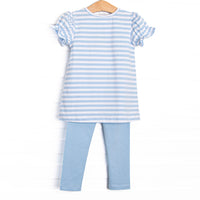 Amusement Park Adventures Applique Legging Set, Blue