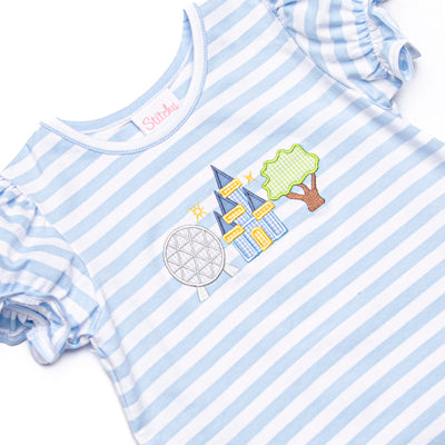 Amusement Park Adventures Applique Legging Set, Blue