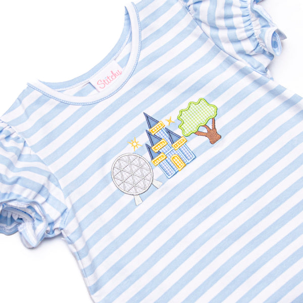 Amusement Park Adventures Applique Legging Set, Blue