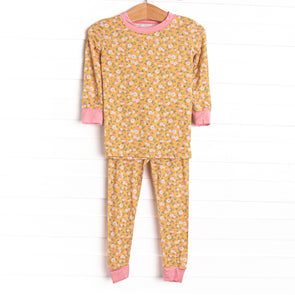 Macie Marigold Bamboo Pajama Set, Yellow