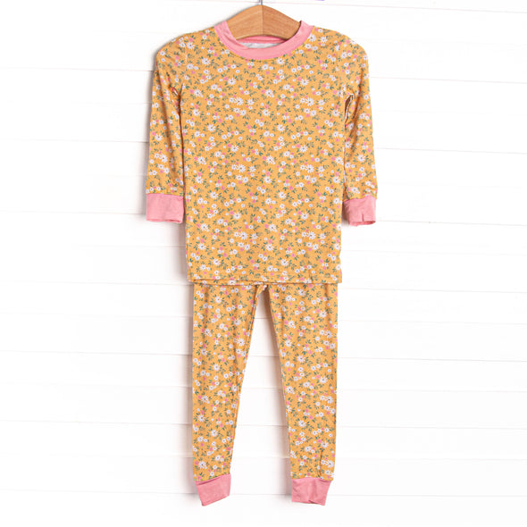 Macie Marigold Bamboo Pajama Set, Yellow