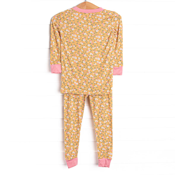 Macie Marigold Bamboo Pajama Set, Yellow