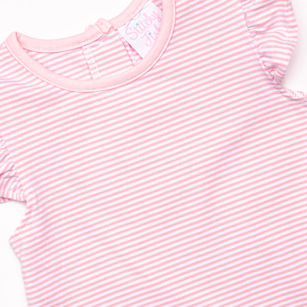 Very Sweet Vines Applique Dress, Pink