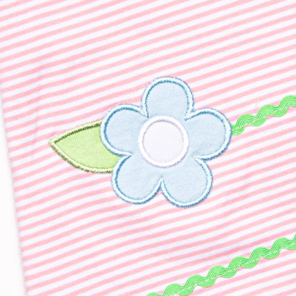 Very Sweet Vines Applique Dress, Pink