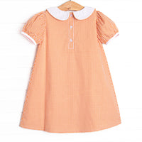 Boo! Embroidered Dress, Orange