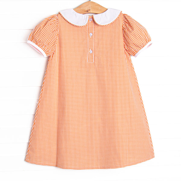 Boo! Embroidered Dress, Orange