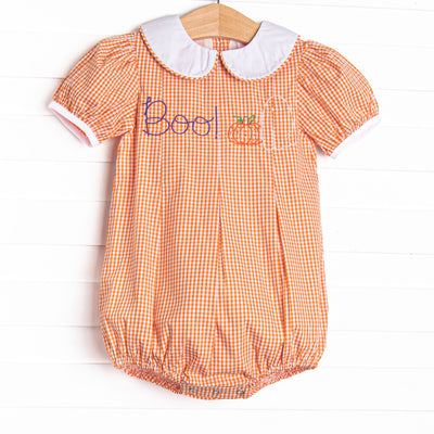 Boo! Embroidered Bubble, Orange