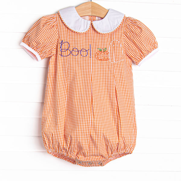 Boo! Embroidered Bubble, Orange