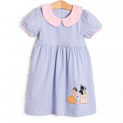 Purr-fect Patch Applique Dress, Purple
