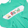 On the Job Smocked Romper, Green