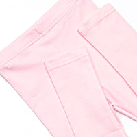 Santa Claus Pima Embroidered Collared Legging Set, Pink