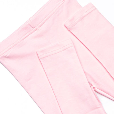 Santa Claus Pima Embroidered Collared Legging Set, Pink