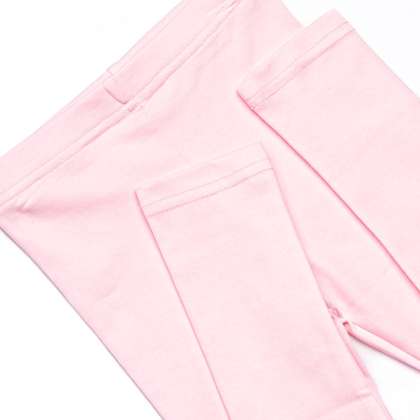Santa Claus Pima Embroidered Collared Legging Set, Pink
