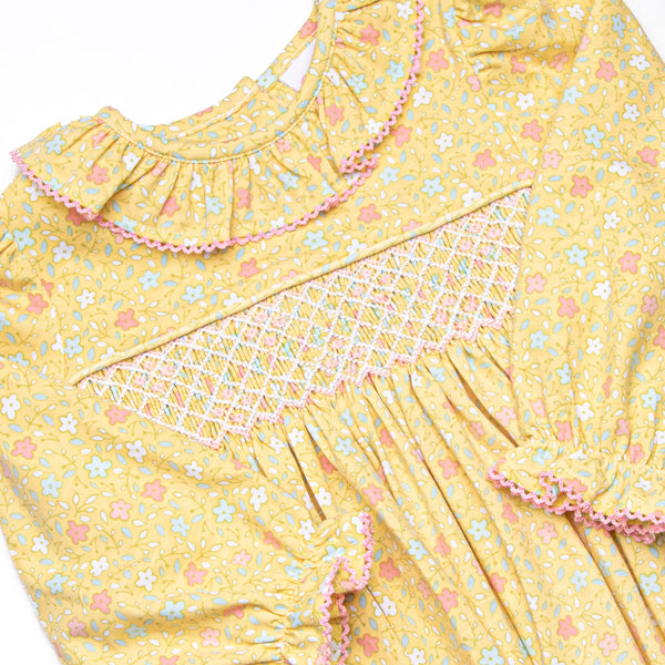 Darling Designs Smocked Legging Set, Yellow