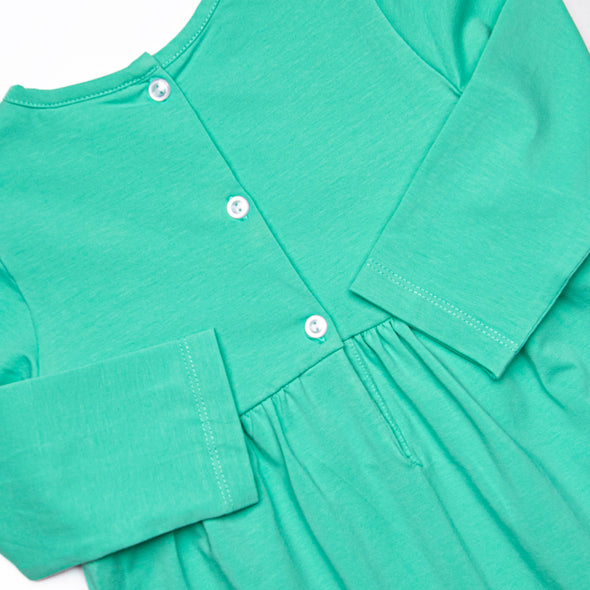 On the Job Smocked Romper, Green