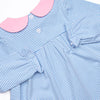Olivia Legging Set, Pink and Medium Blue Stripe