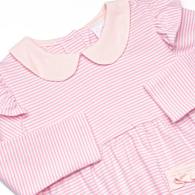 Emmaline Long Sleeve Legging Set, Light Pink Stripe