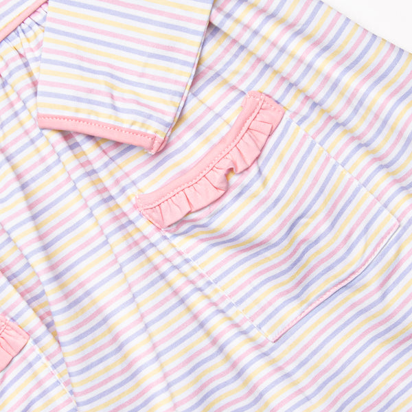 Silly Stripes Pocket Dress, Pink