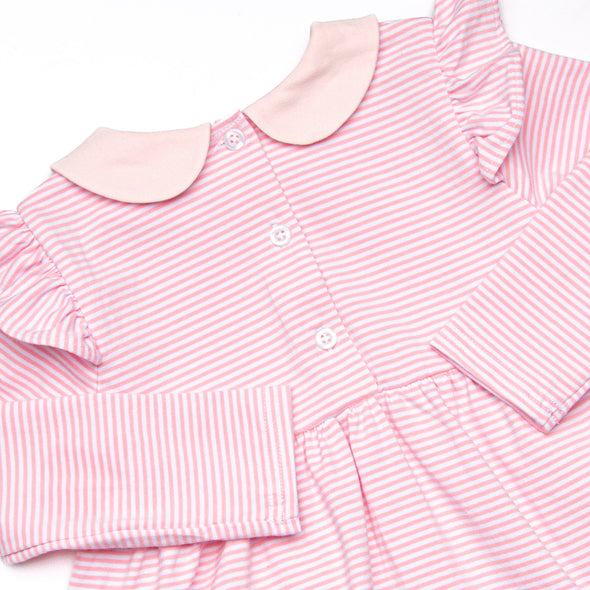 Emmaline Long Sleeve Legging Set, Light Pink Stripe