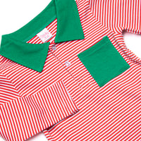 Christmas Time Stripes Pima Shirt, Red