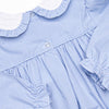 Gracie Gingham Smocked Romper, Blue