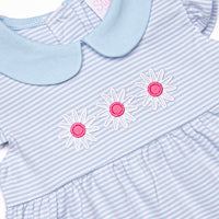 Gerbera Gal Applique Legging Set, Blue