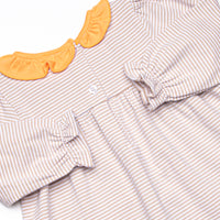 Amelia Legging Set, Orange and Tan Stripe