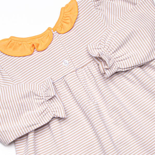 Amelia Legging Set, Orange and Tan Stripe