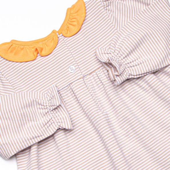 Amelia Legging Set, Orange and Tan Stripe