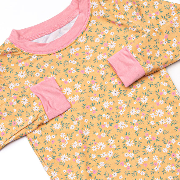 Macie Marigold Bamboo Pajama Set, Yellow