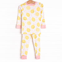 Sleepy Slices Bamboo Pajama Set, Yellow