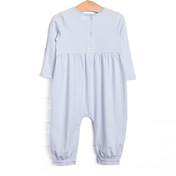 Jungle Jive Smocked Romper, Blue