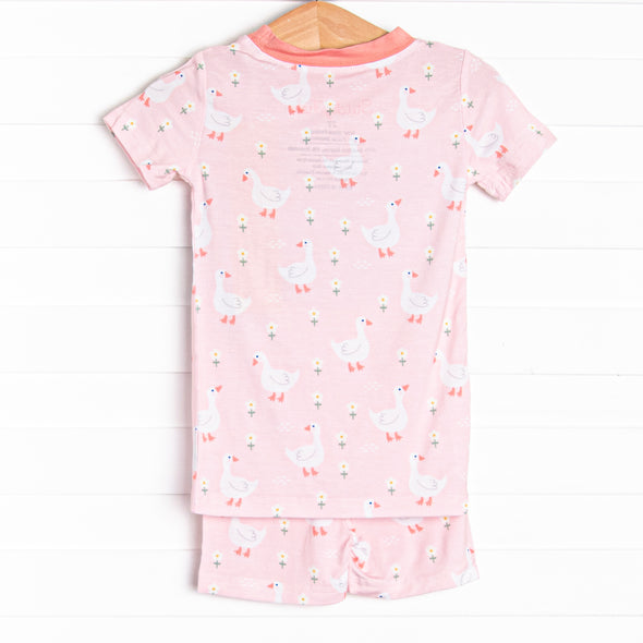Mother Goose Bamboo Pajama Short Set, Pink