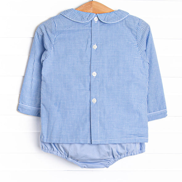 Runway Ready Smocked Diaper Set, Blue