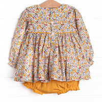 Many a Mums Smocked Diaper Set, Yellow
