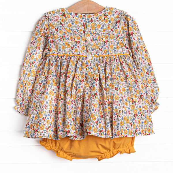 Many a Mums Smocked Diaper Set, Yellow