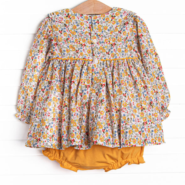 Many a Mums Smocked Diaper Set, Yellow