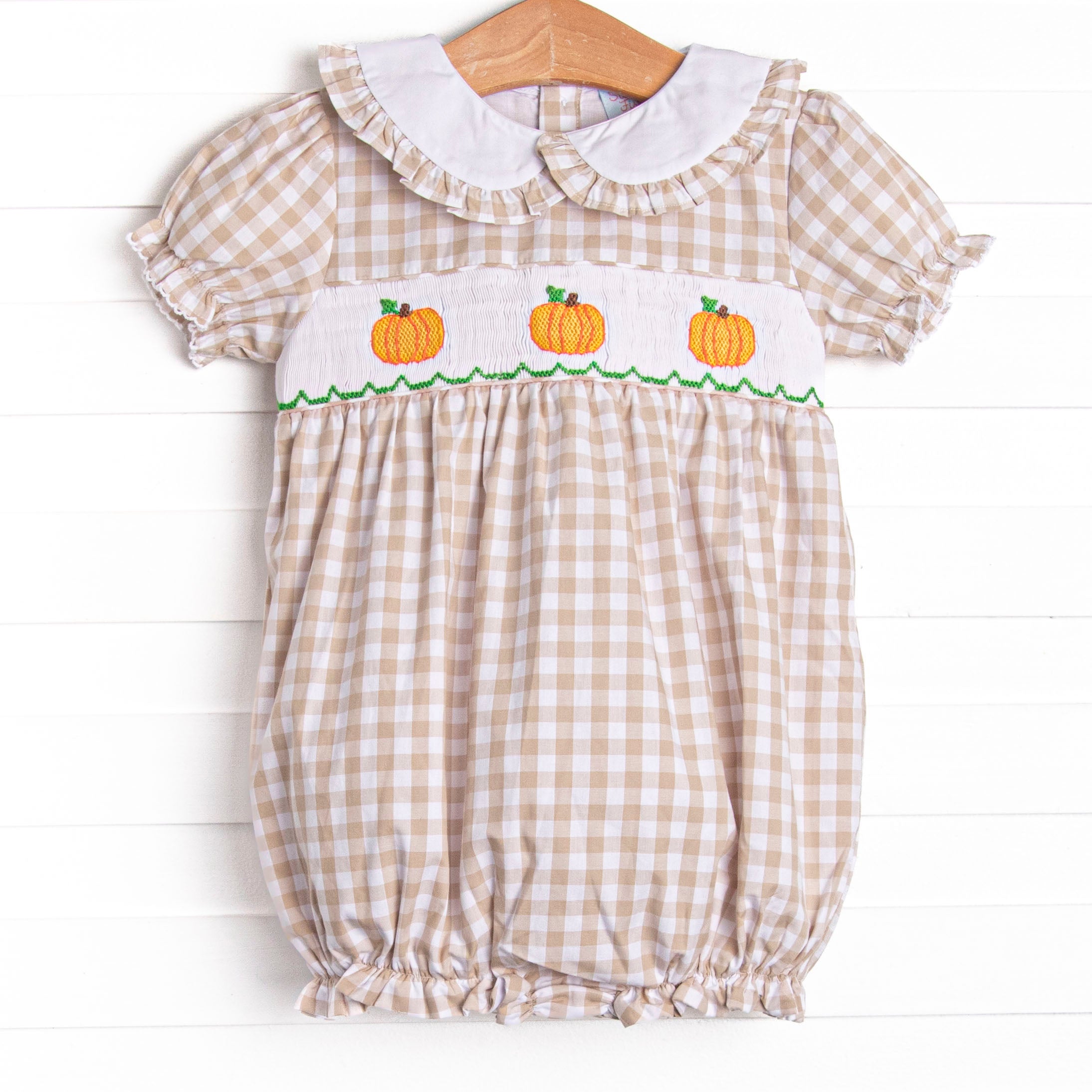Fish on Mint Bitty Stripe Girl Bubble by Zuccini Kids main image 1