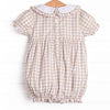 Plentiful Pumpkins Smocked Girl Bubble, Brown