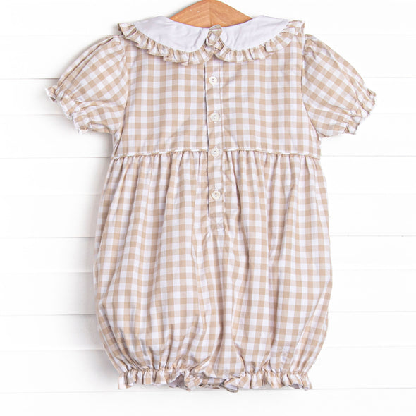 Plentiful Pumpkins Smocked Girl Bubble, Brown