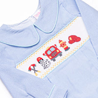 Fire Station Squad Smocked Bubble, Blue