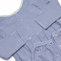Charles Romper, Sage and Navy Stripe