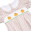 Plentiful Pumpkins Smocked Girl Bubble, Brown