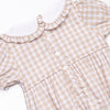 Plentiful Pumpkins Smocked Girl Bubble, Brown