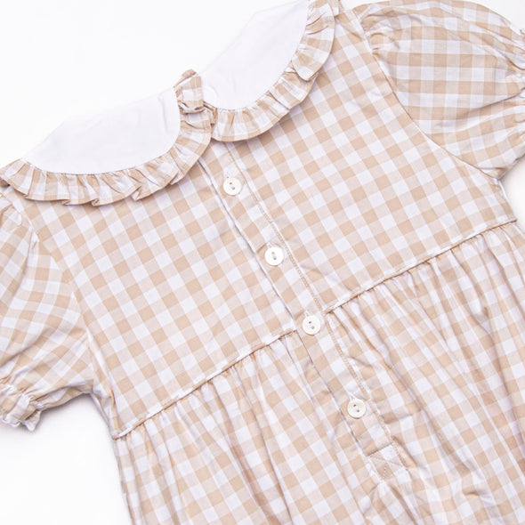 Plentiful Pumpkins Smocked Girl Bubble, Brown