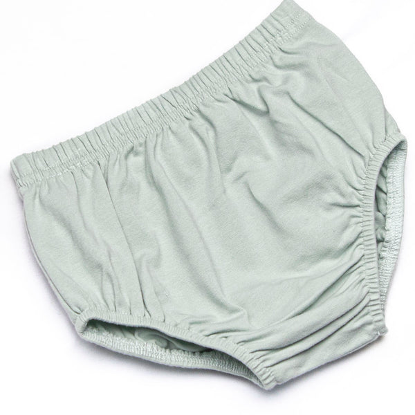 Evan Long Sleeve Pocket Diaper Set, Sage and Navy Stripe