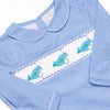 Runway Ready Smocked Diaper Set, Blue