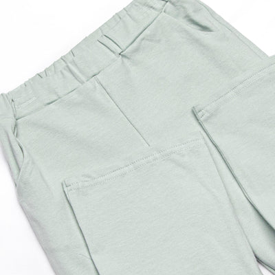 Evan Pant Set, Sage and Navy Stripe